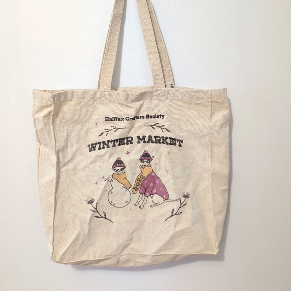 Halifax Crafters Winter Market 22/23 Canvas Tote Bag ❄️